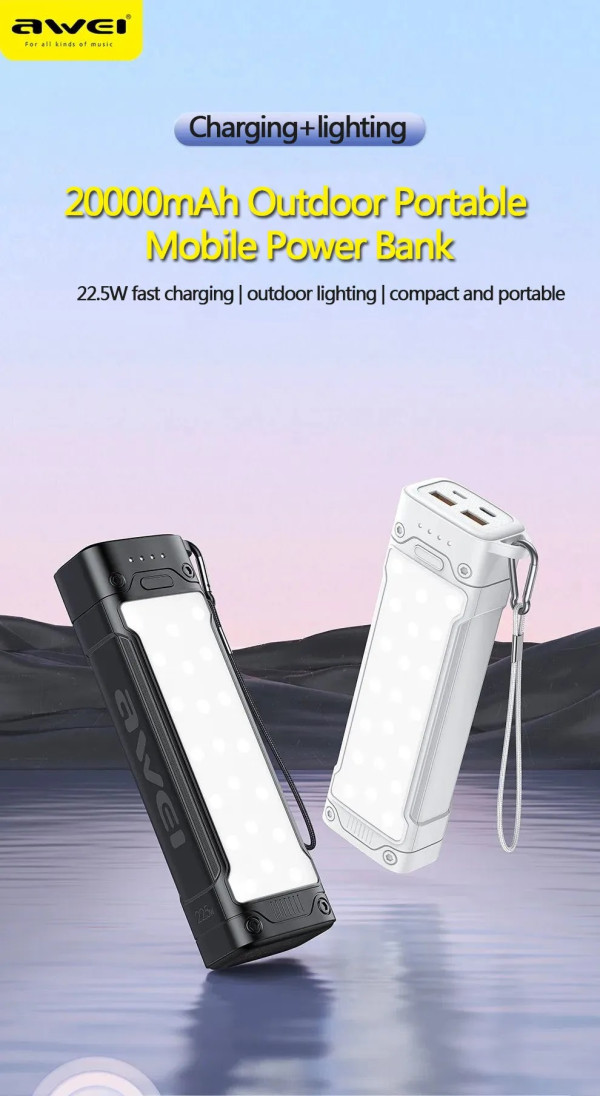 Powerbank AWEI P175K  20.000 mAh Li-Polymer